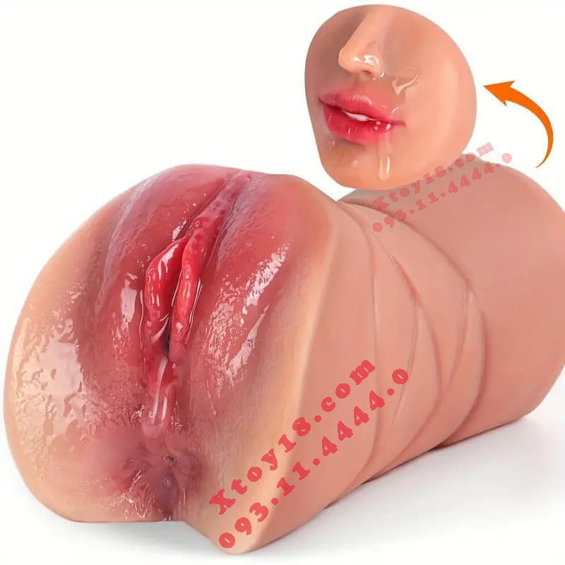 Dụng Cụ Thủ Dâm 2 Đầu Siêu Mềm, Siêu Thật: Âm Đạo + Miệng Mút Dụng Cụ Thủ Dâm 2 Đầu Siêu Mềm, Siêu Thật: Âm Đạo + Miệng Mút